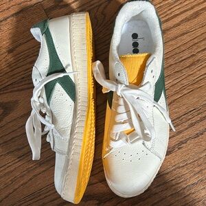 Diadora Game L Low Icona unisex sneakers Men’s sz 7 / Womens 8.5 green and gold